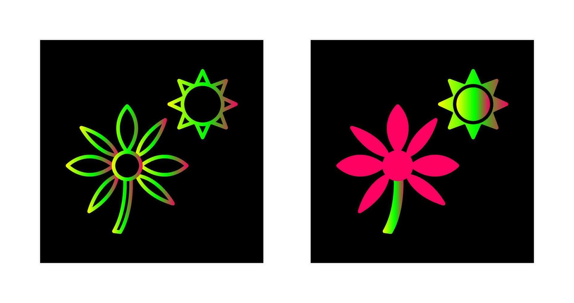 Flower in sunlight Vector Icon