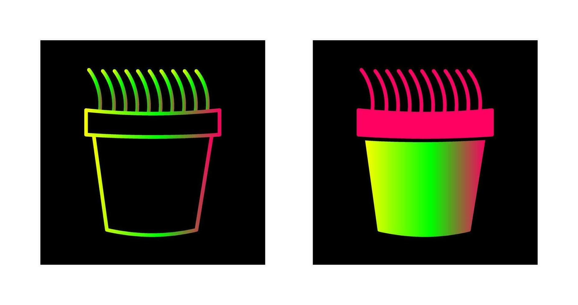 Grass Pot Vector Icon