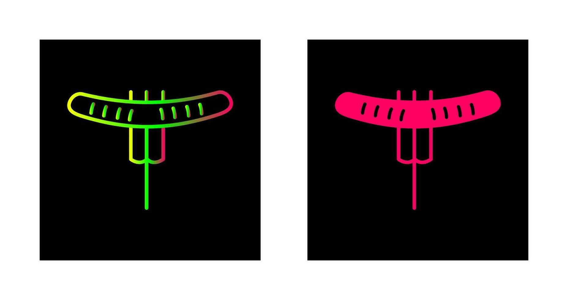 Sausage on Fork Vector Icon