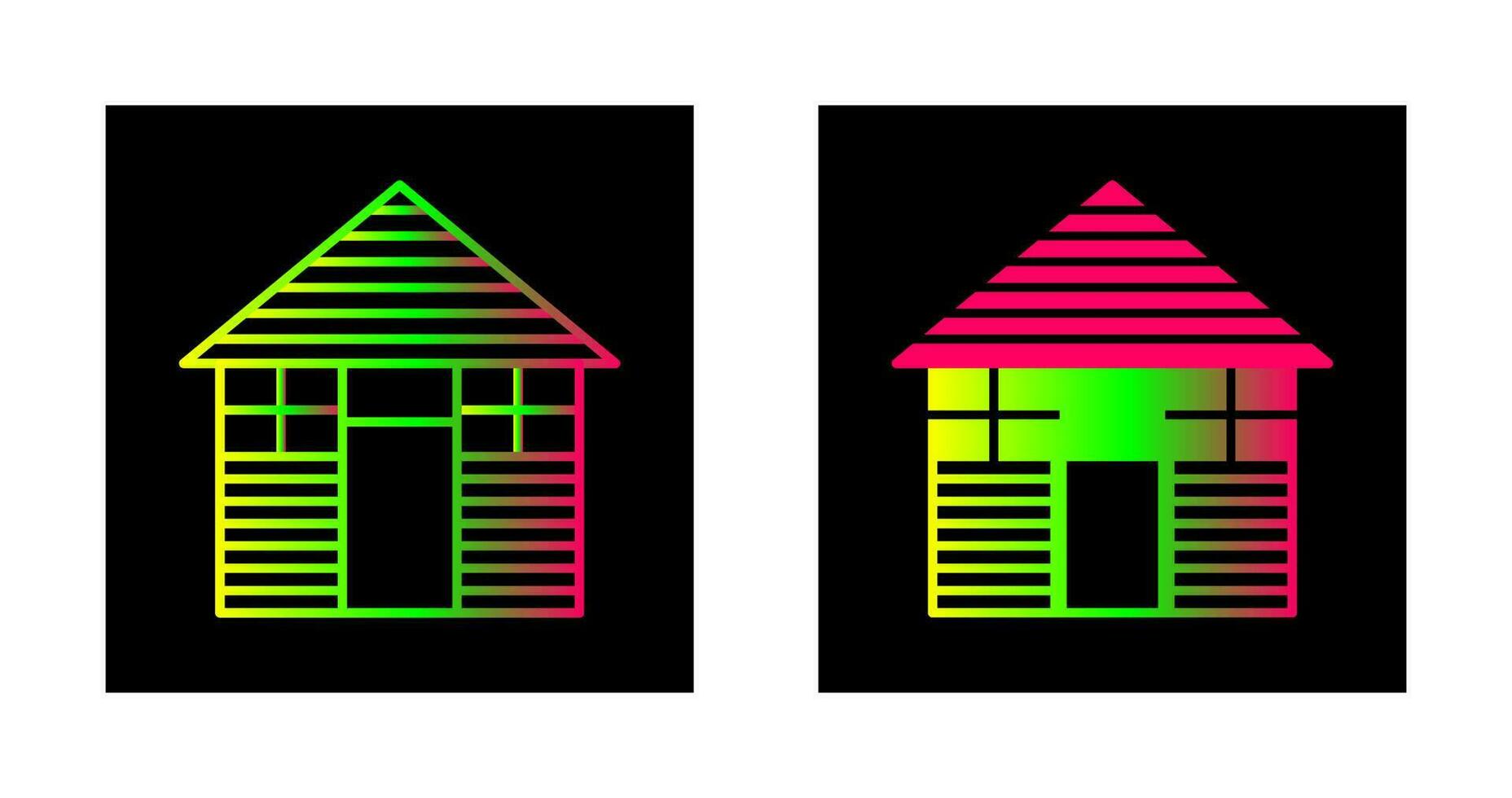 icono de vector de cabaña de madera