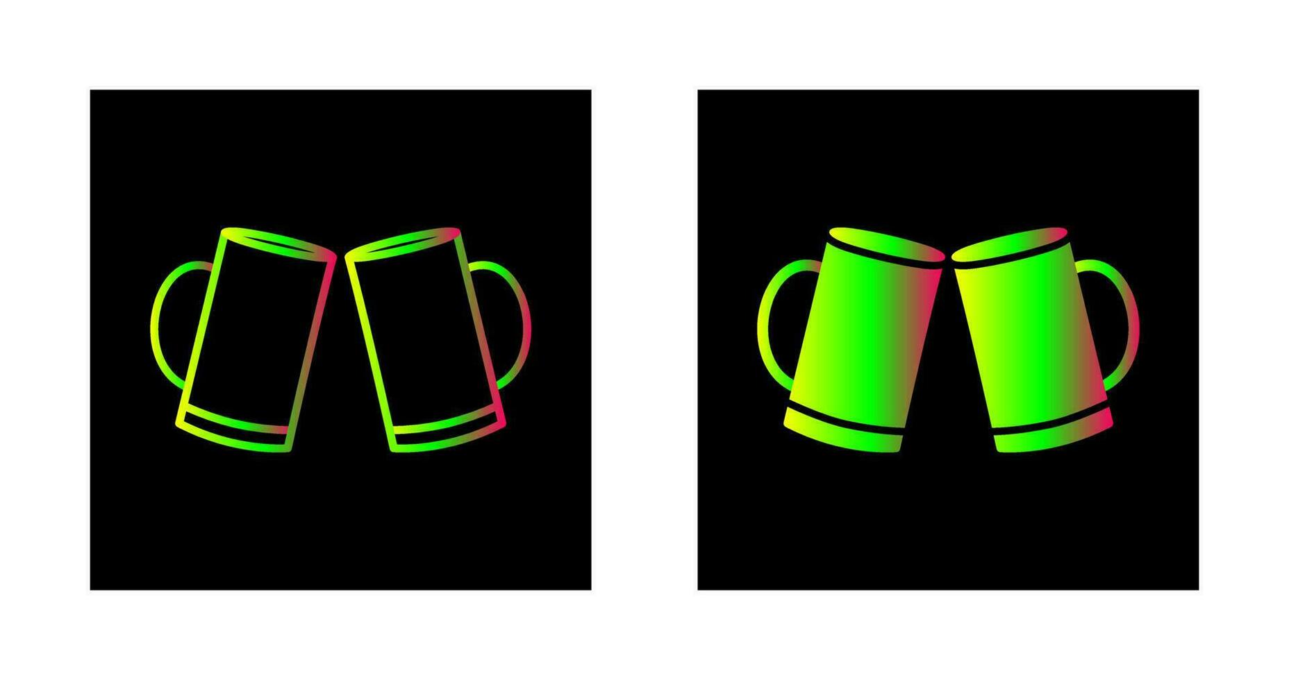 Beers Toasting Vector Icon