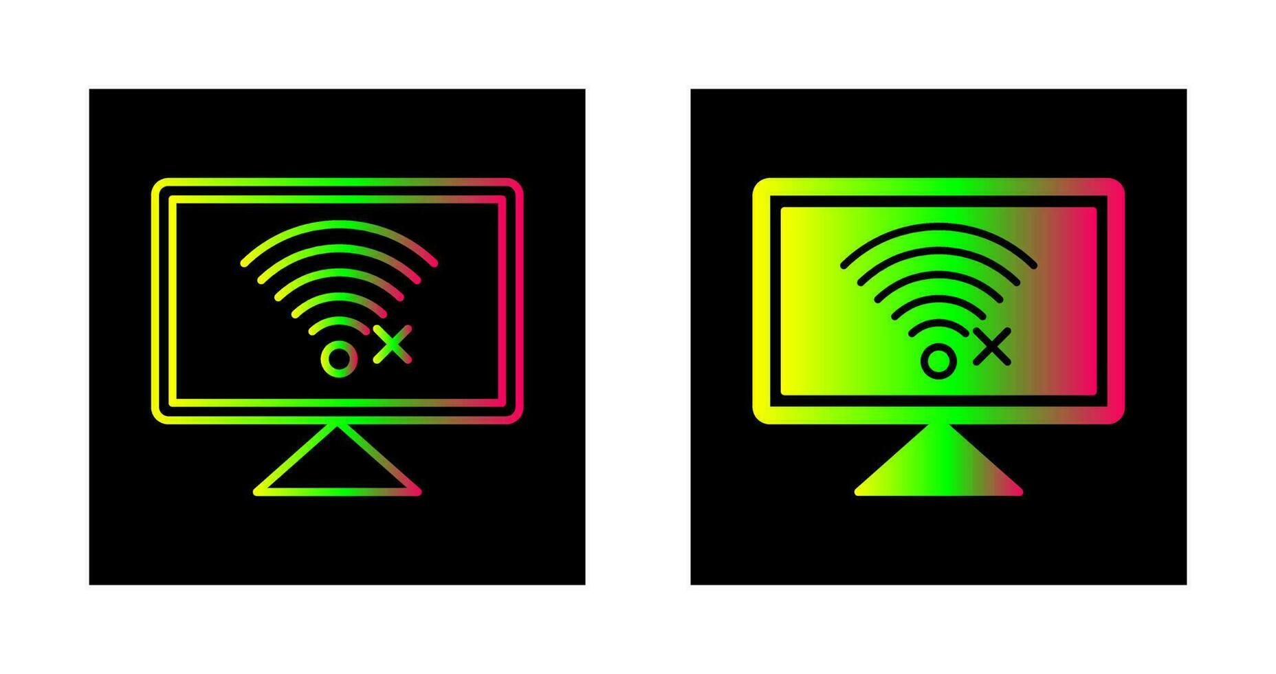 Disconnected Network Vector Icon