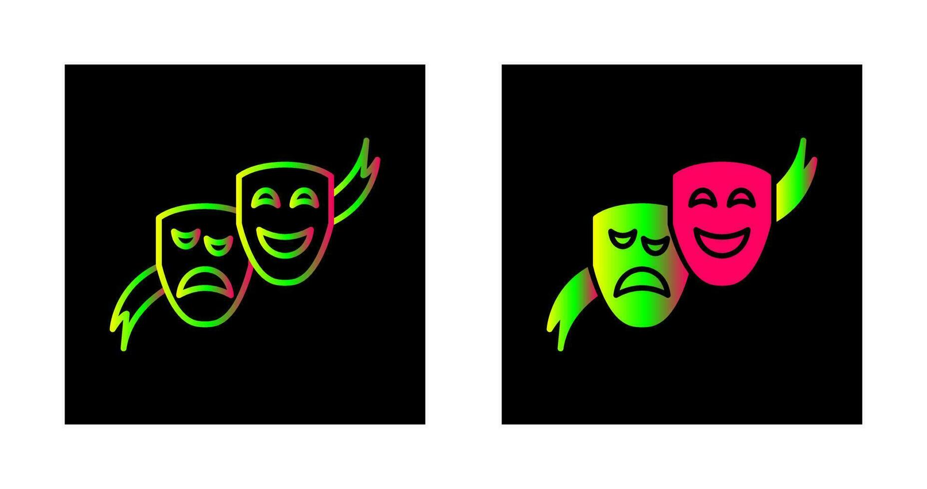 Theater Masks Vector Icon