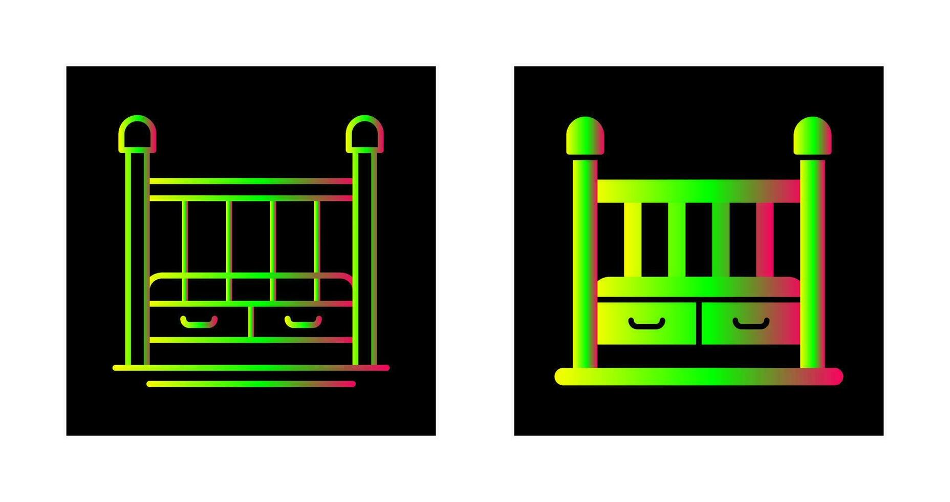 Baby Crib Vector Icon