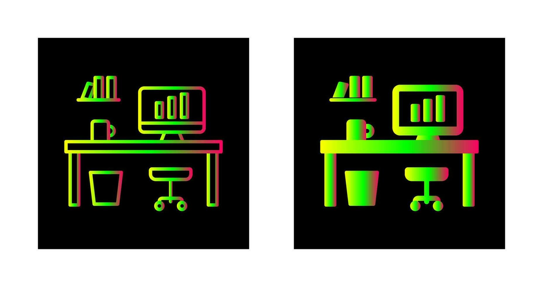 Office Desk Vector Icon