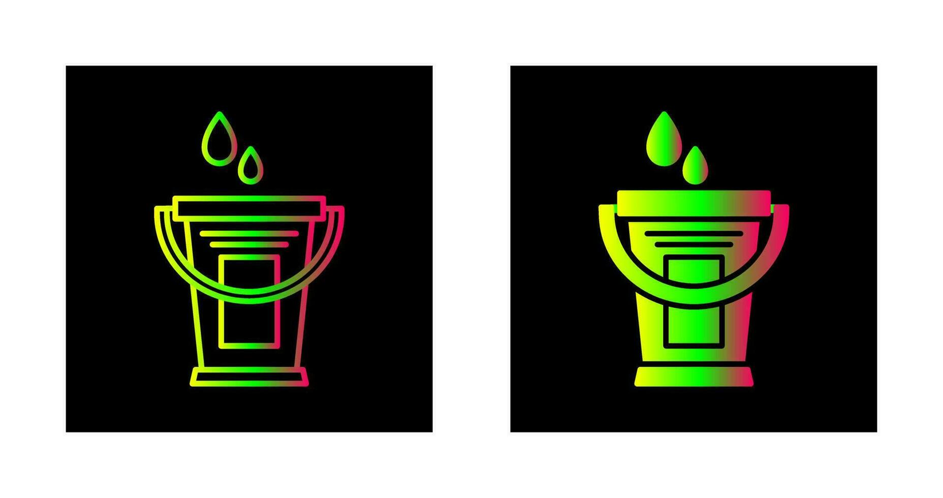 Water Bucket Vector Icon