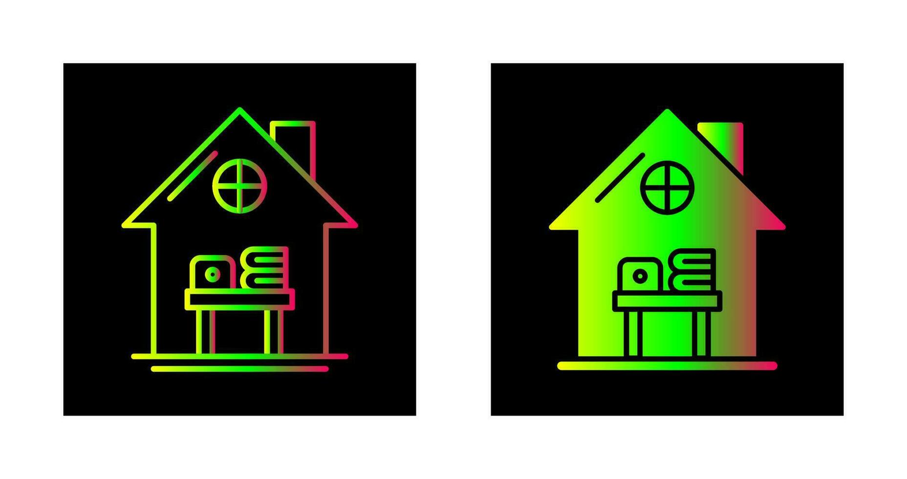 Home Work Place Vector Icon
