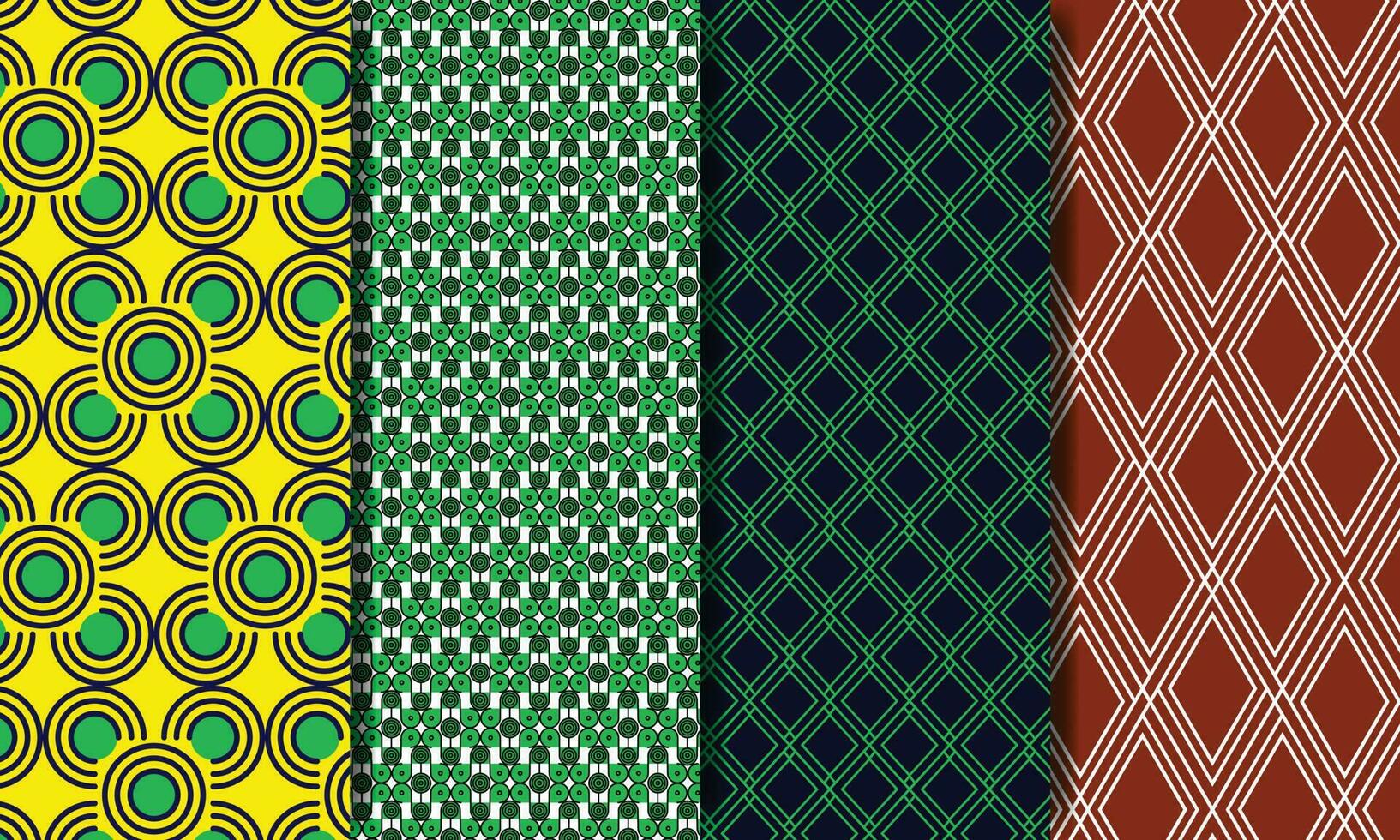 conjunto de patrones con elementos geométricos. patrón de rayas decorativas abstractas. colección de patrones para telas. textura de tela vector