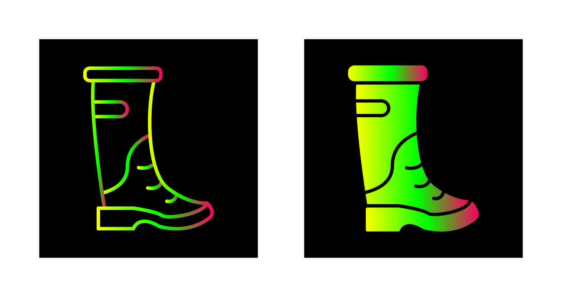 icono de vector de botas de lluvia