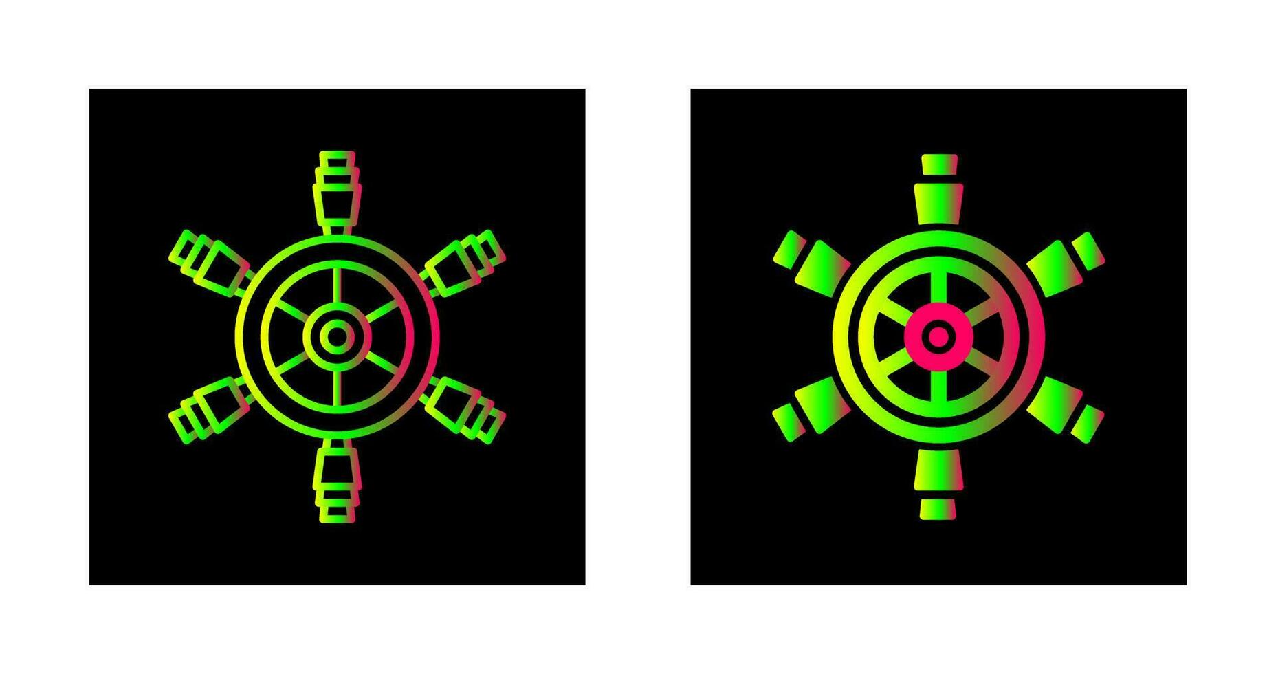 Ship Wheel Vector Icon