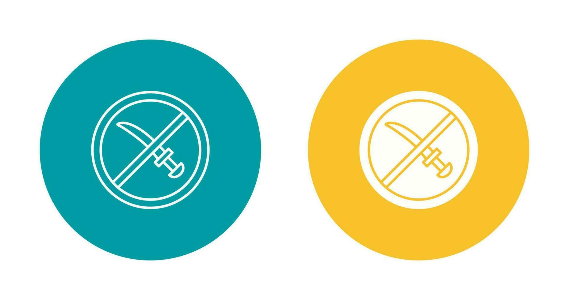 No Weapons Vector Icon