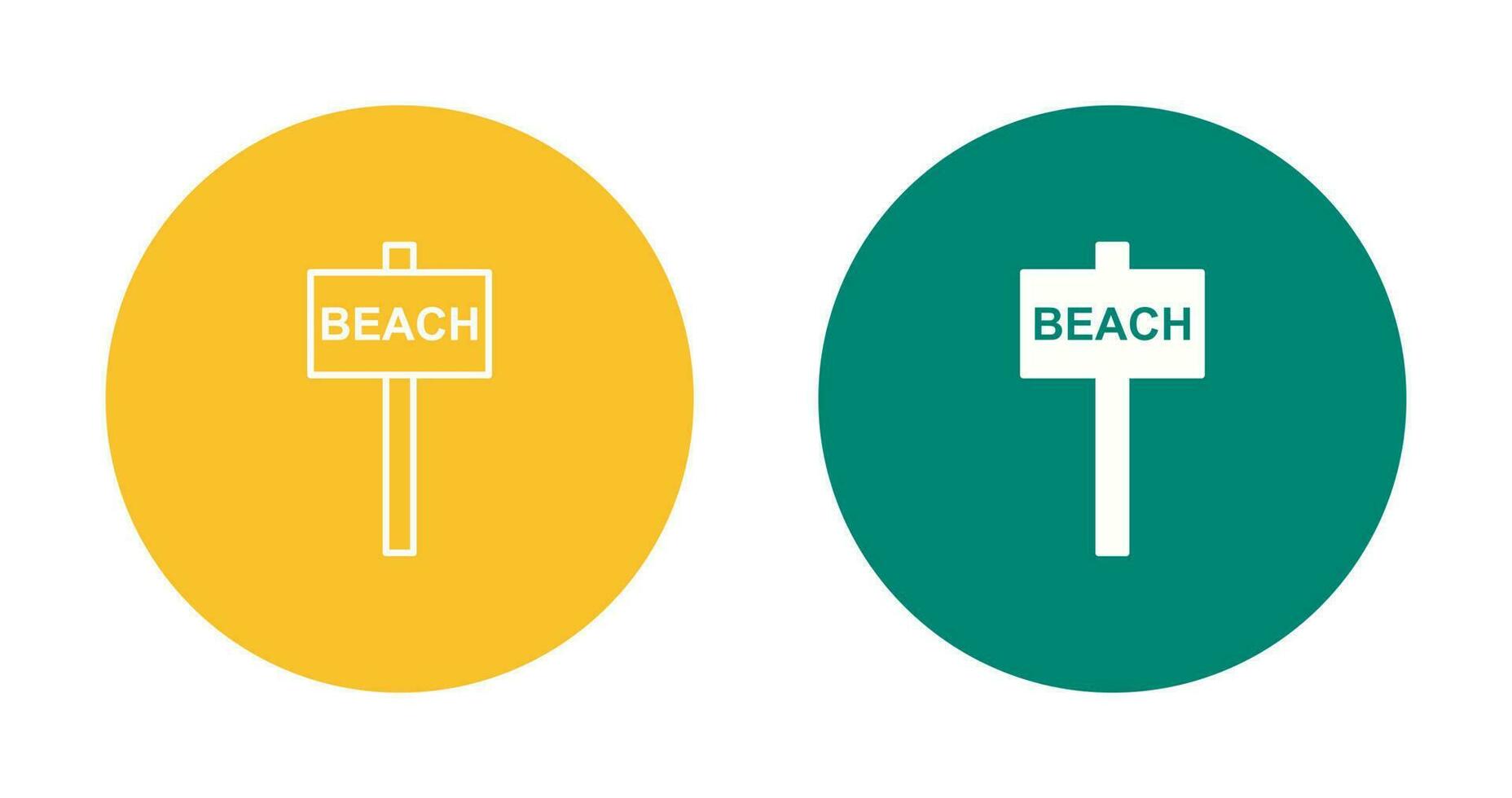 Beach Sign Vector Icon