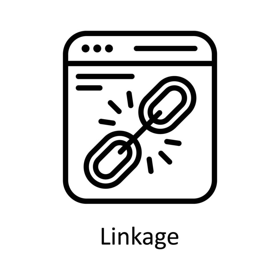 Linkage Vector  outline Icon Design illustration. Seo and web Symbol on White background EPS 10 File
