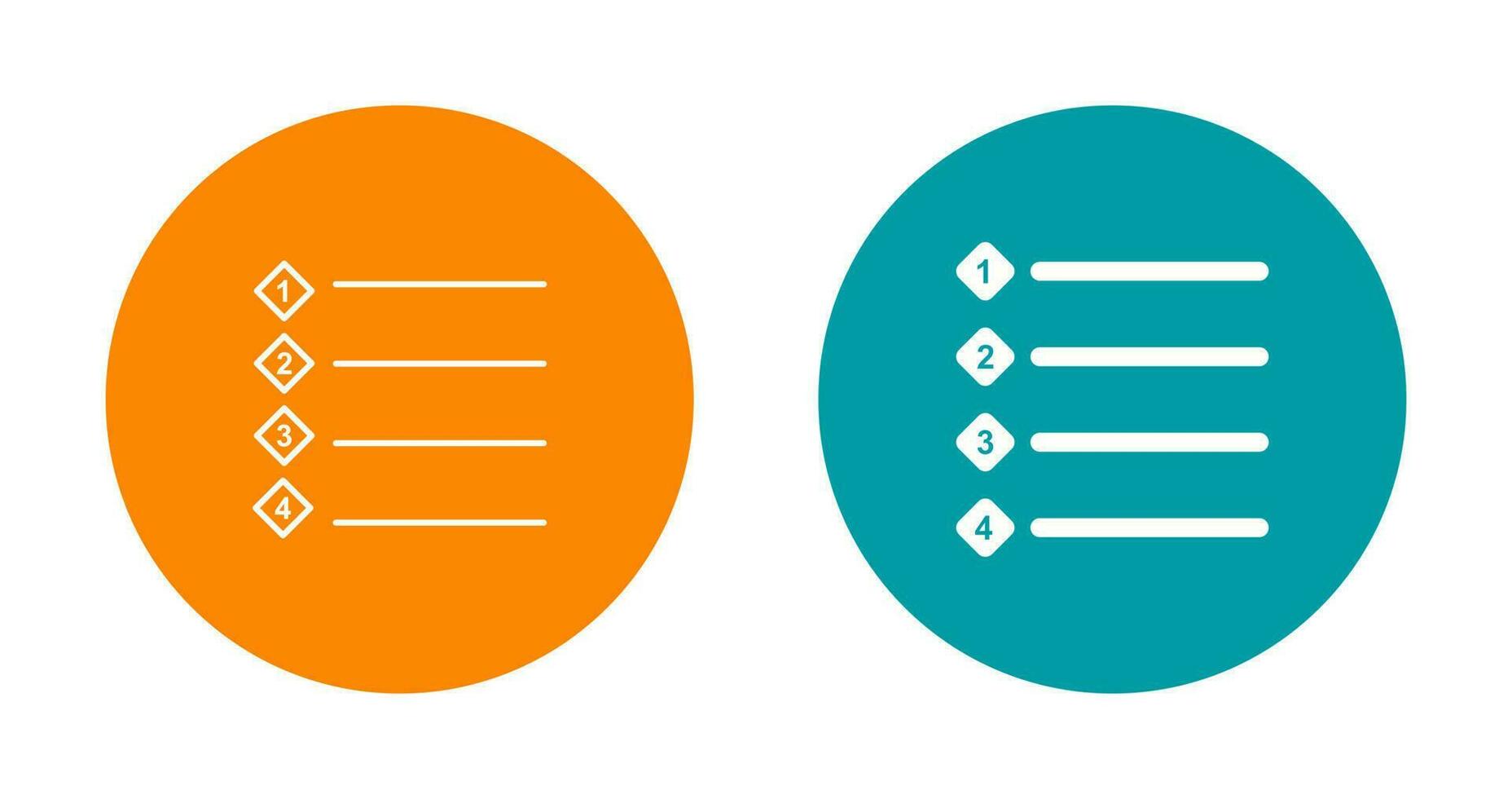 Unique Numbered list Vector Icon