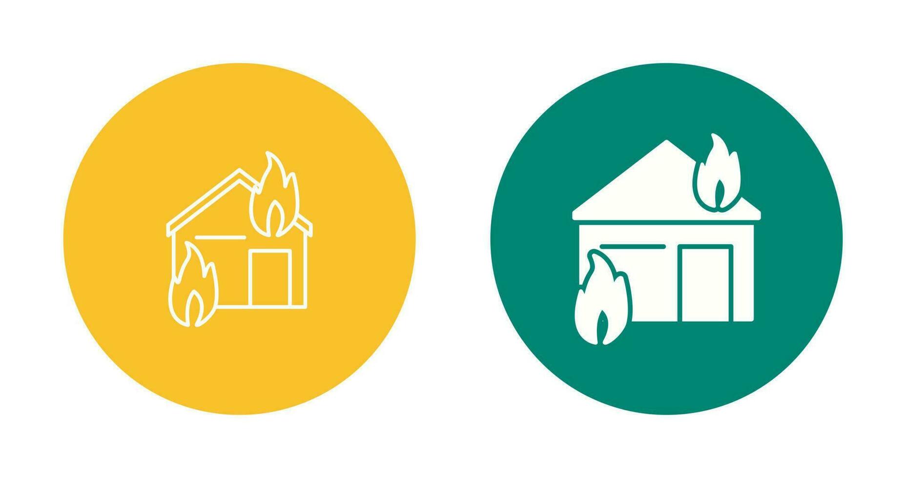 Unique Fire Consuming House Vector Icon