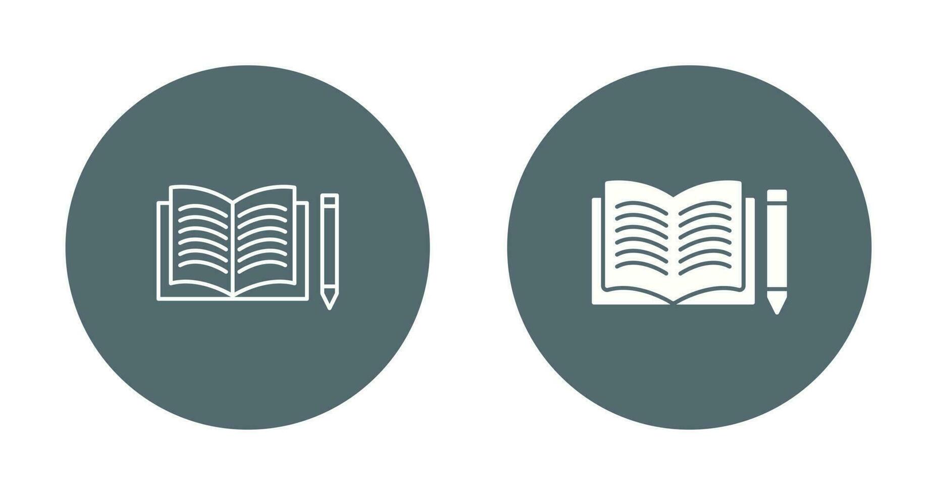 Unique Pencil and Book Vector Icon