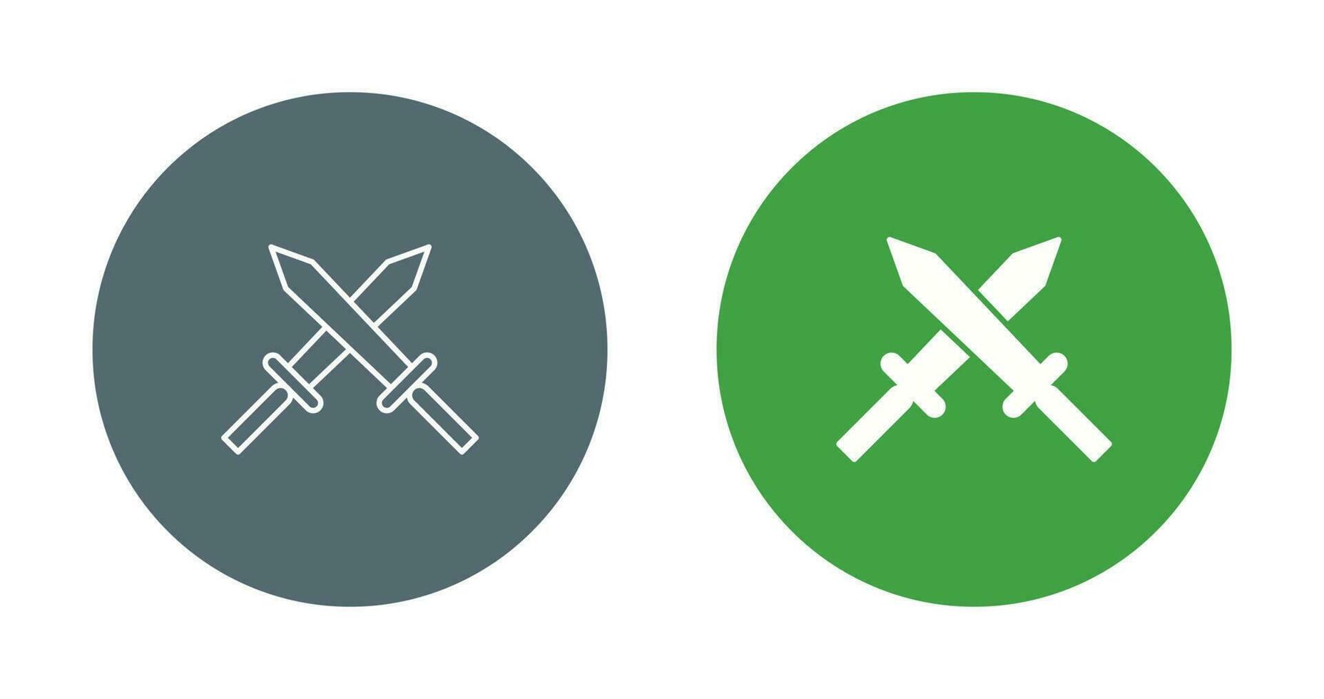 Unique Two Swords Vector Icon