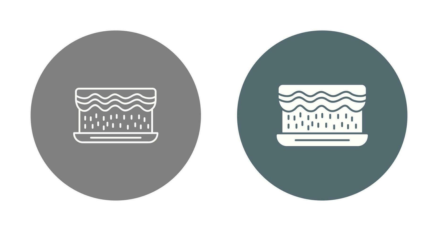 Unique Cream Cake Vector Icon