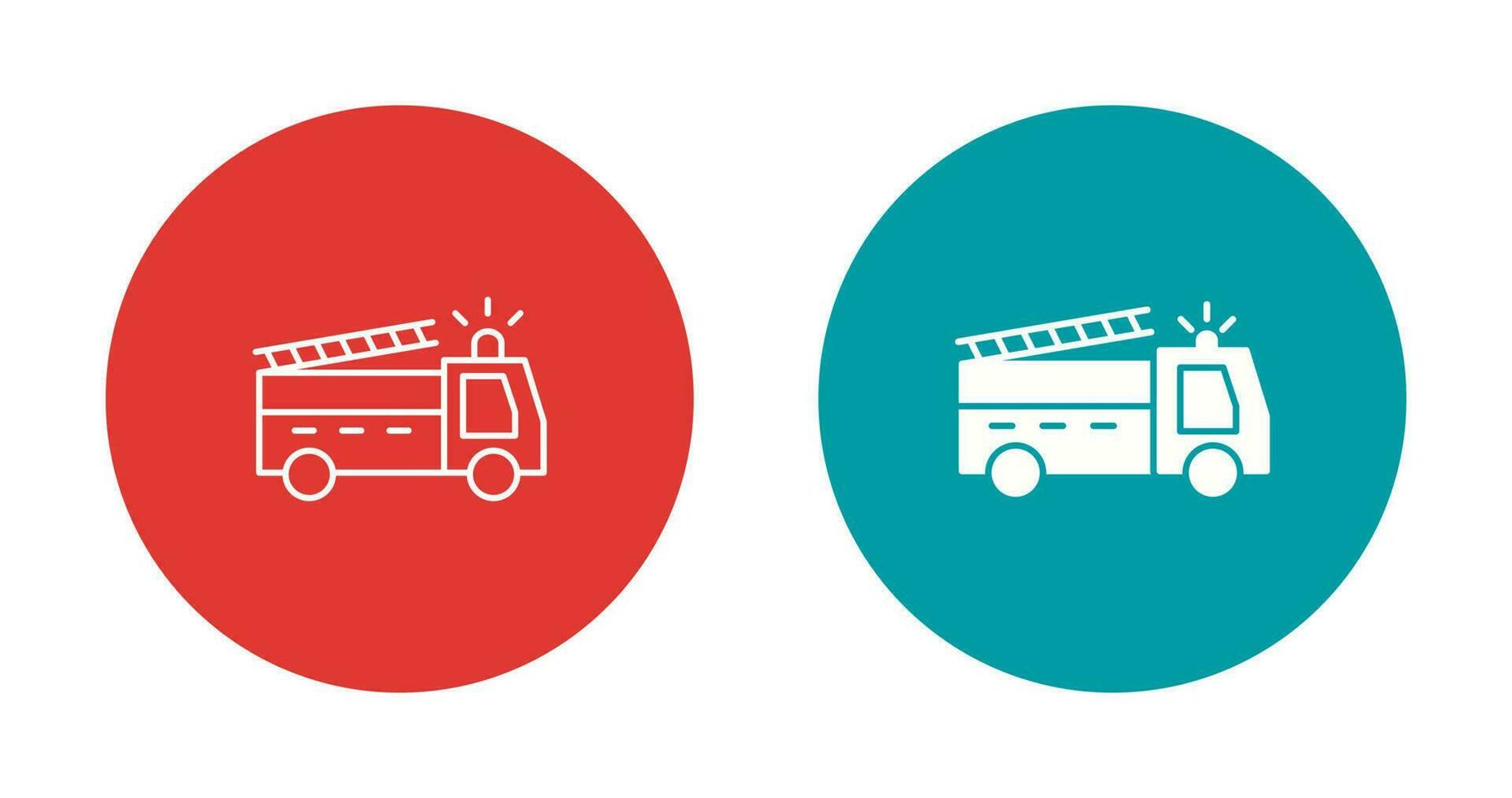 Unique Fire Truck Vector Icon
