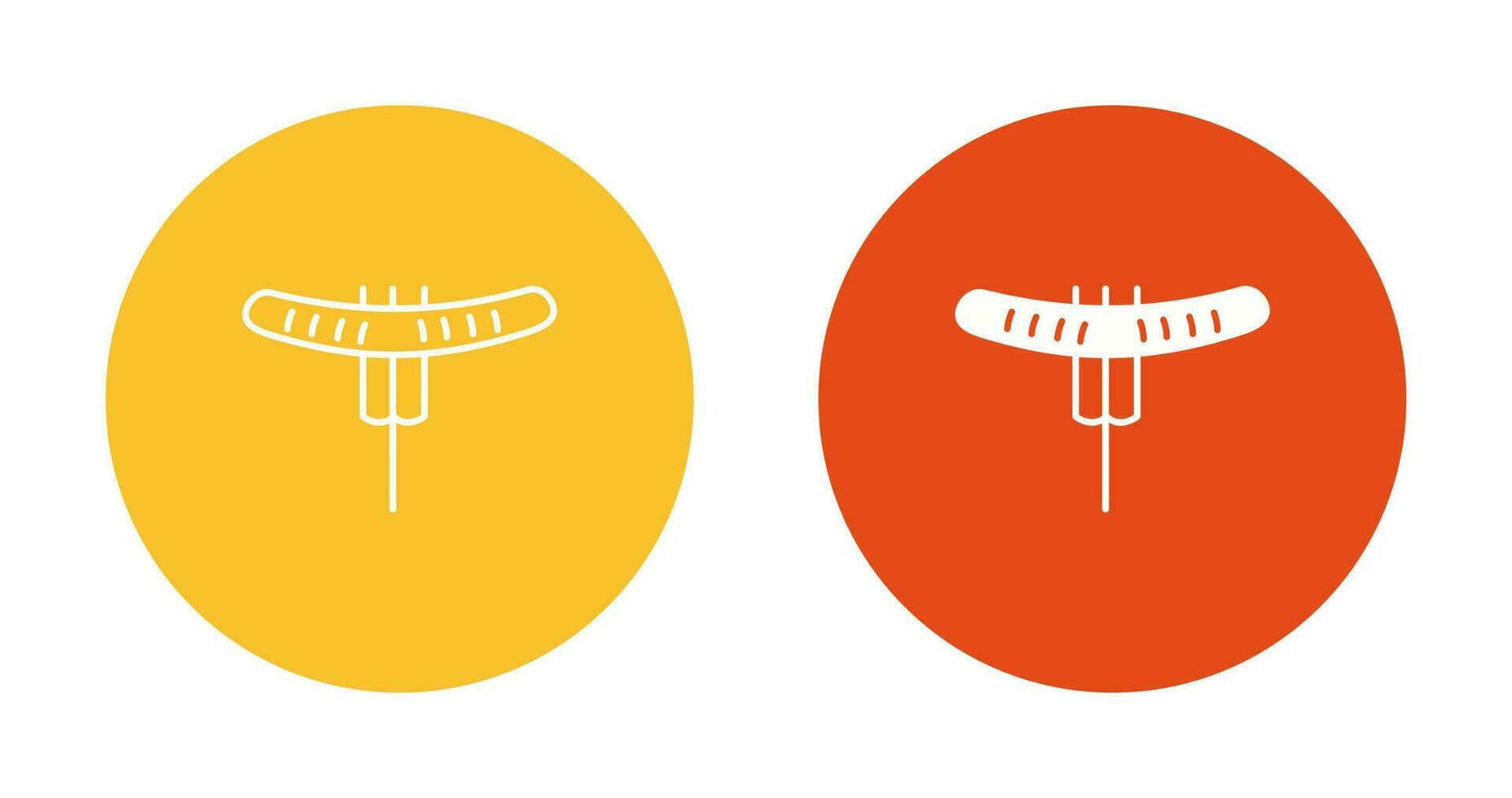Sausage on Fork Vector Icon