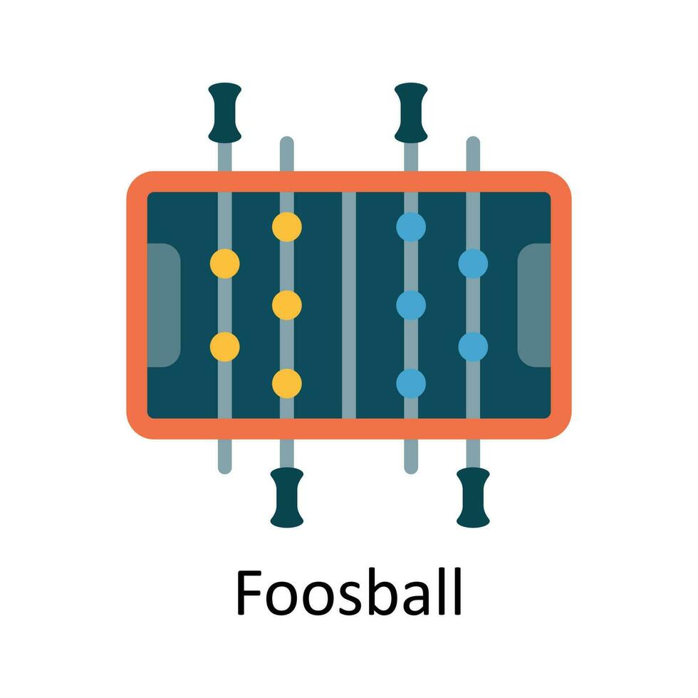 futbolín vector plano icono diseño ilustración. Deportes y juegos símbolo en blanco antecedentes eps 10 archivo