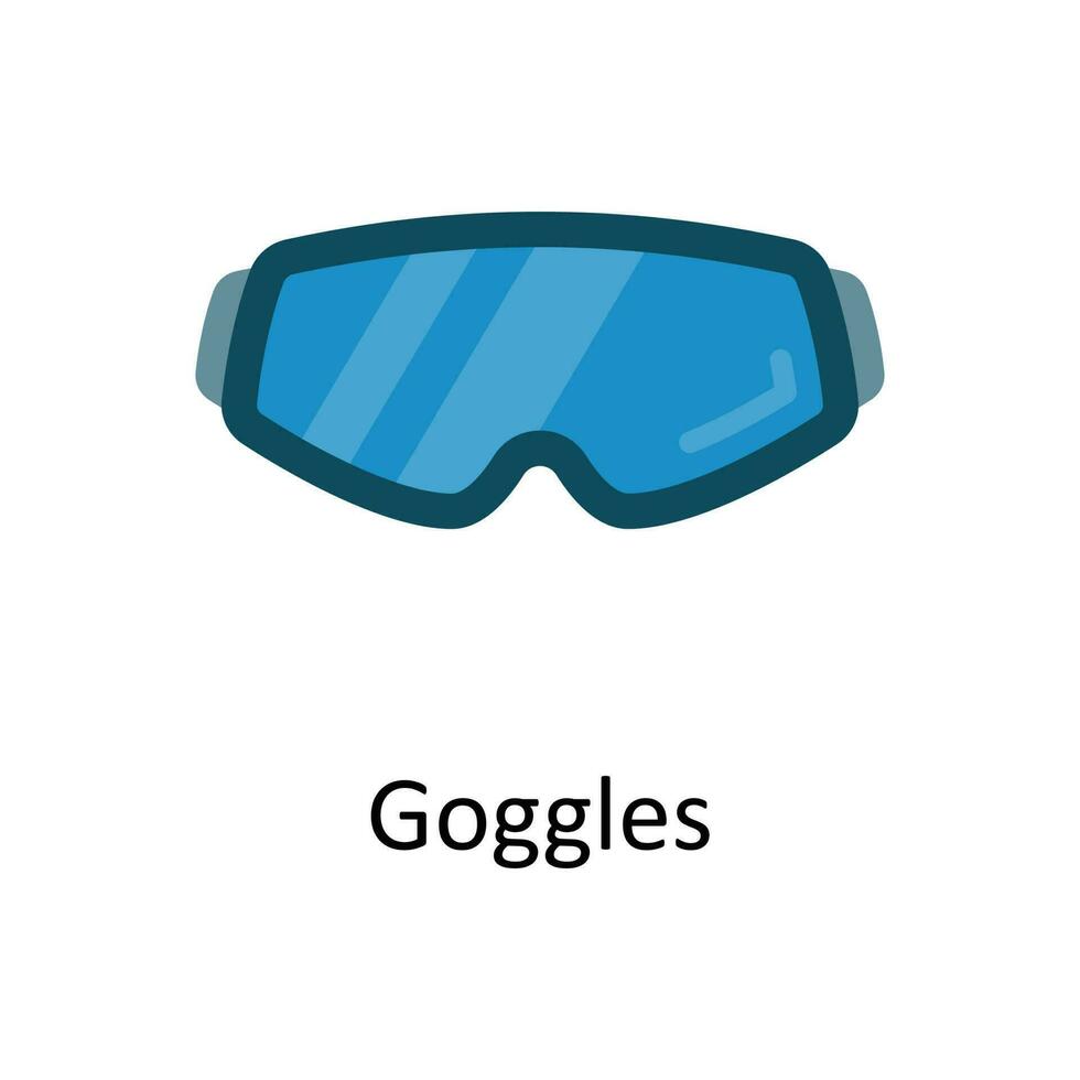 Goggles Vector  Flat Icon Design illustration. Sports and games  Symbol on White background EPS 10 File