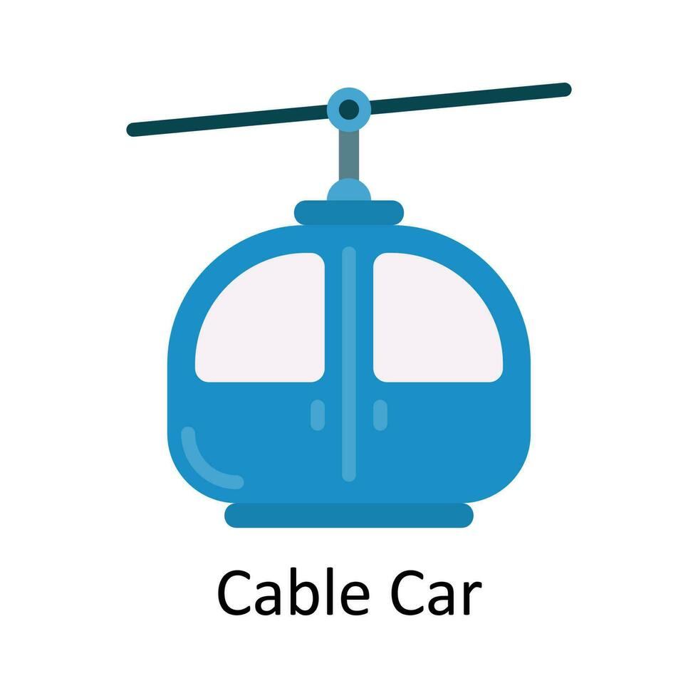 cable coche vector plano icono diseño ilustración. Deportes y juegos símbolo en blanco antecedentes eps 10 archivo