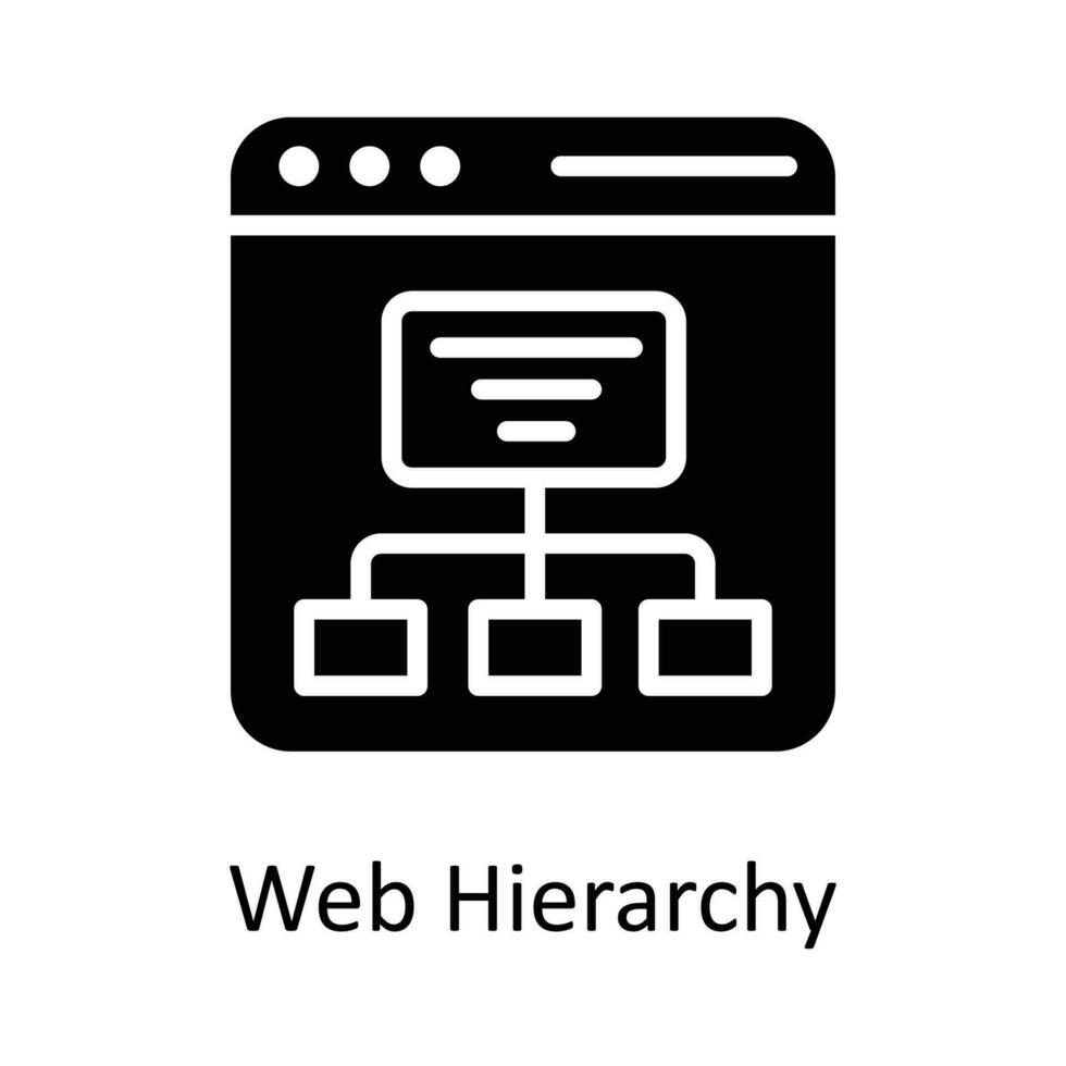 Web Hierarchy Vector Solid Icon Design illustration. Seo and web Symbol on White background EPS 10 File