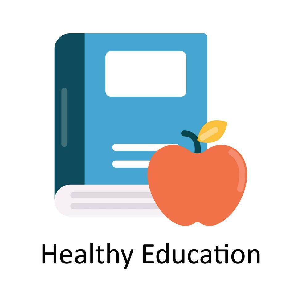 Healthy Education Vector  Flat Icon Design illustration. Education and learning Symbol on White background EPS 10 File