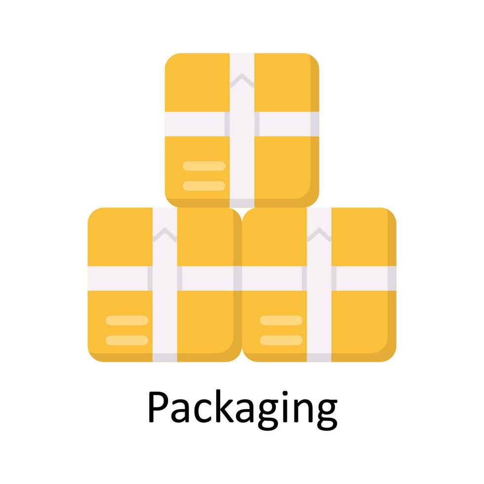Packaging Vector  Flat Icon Design illustration. Ecommerce and shopping Symbol on White background EPS 10 File
