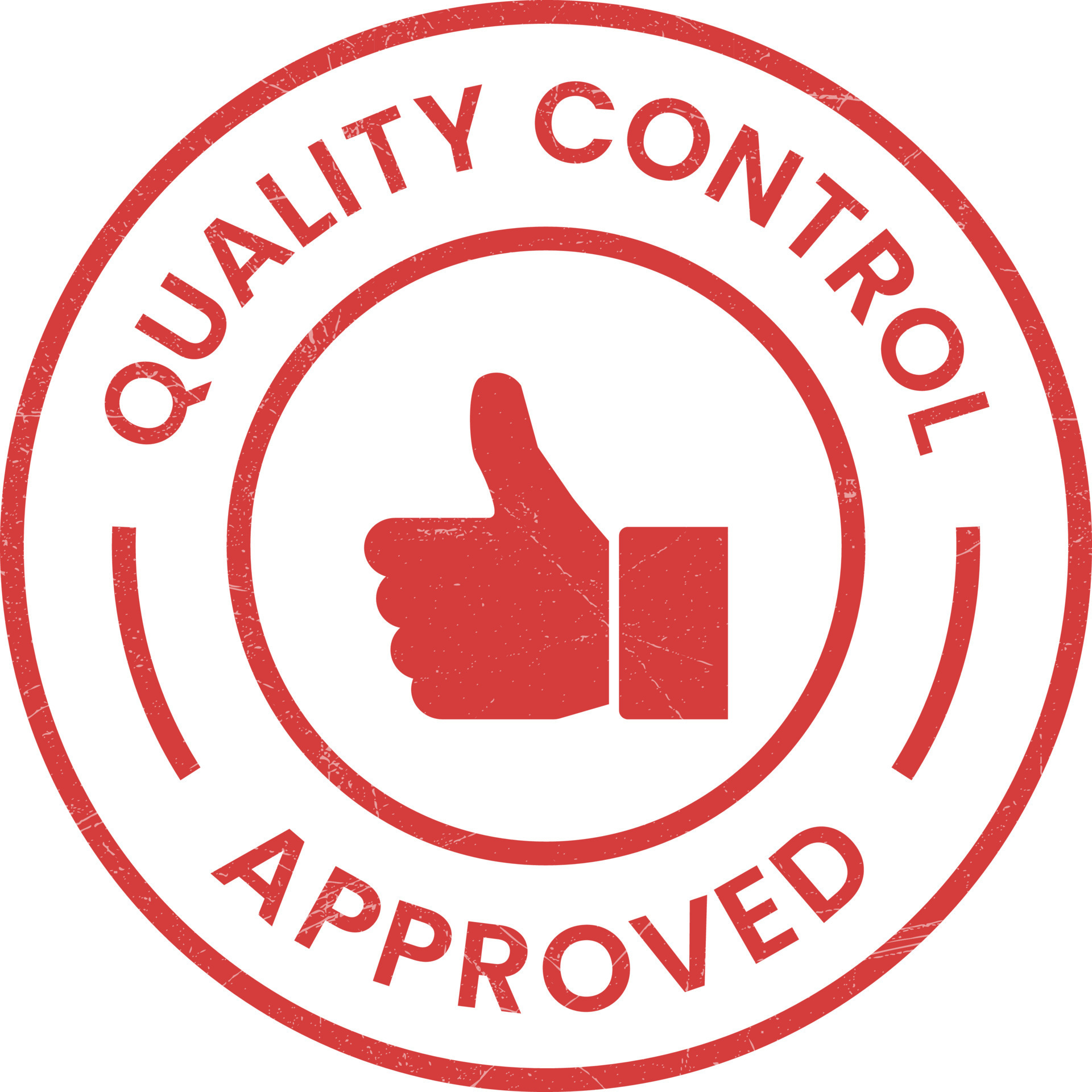 Quality Control Approved Stamp, Badge, Icon, Seal, Emblem, Quality