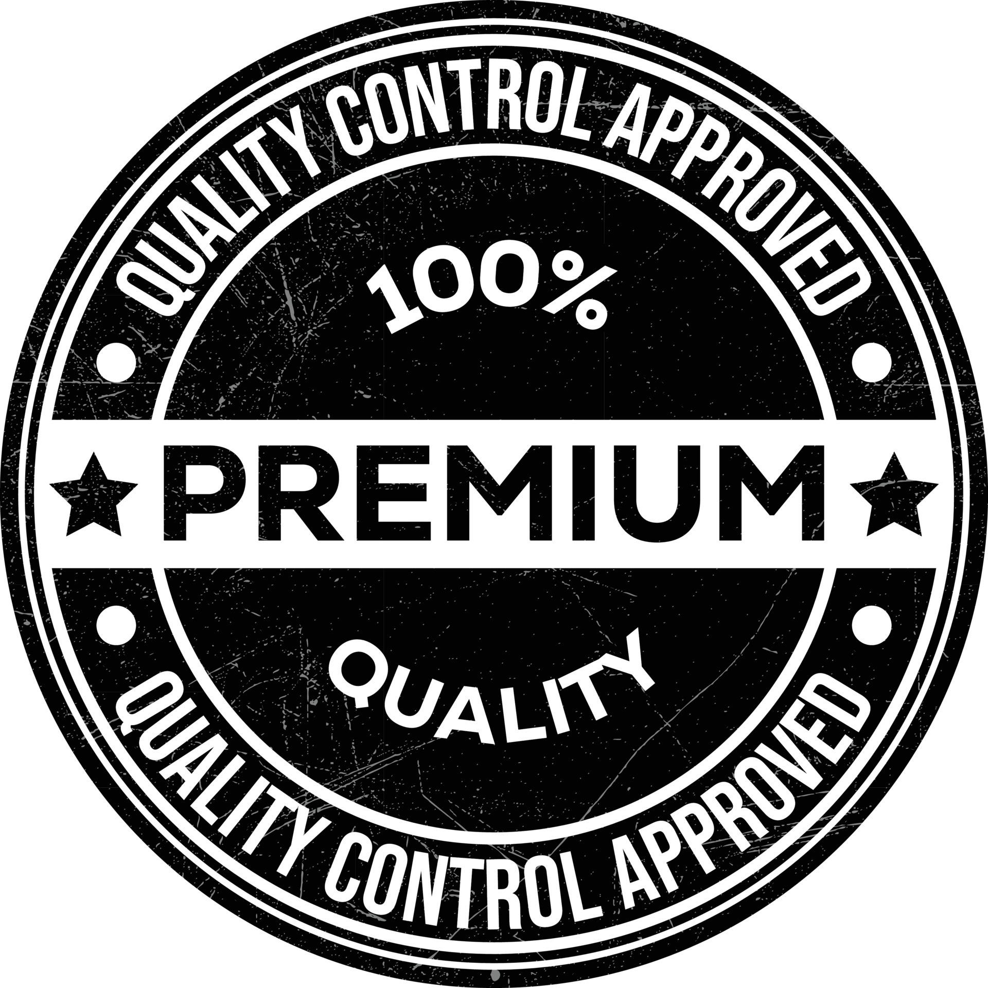 Quality Control Approved Stamp, Badge, Icon, Seal, Emblem, Quality