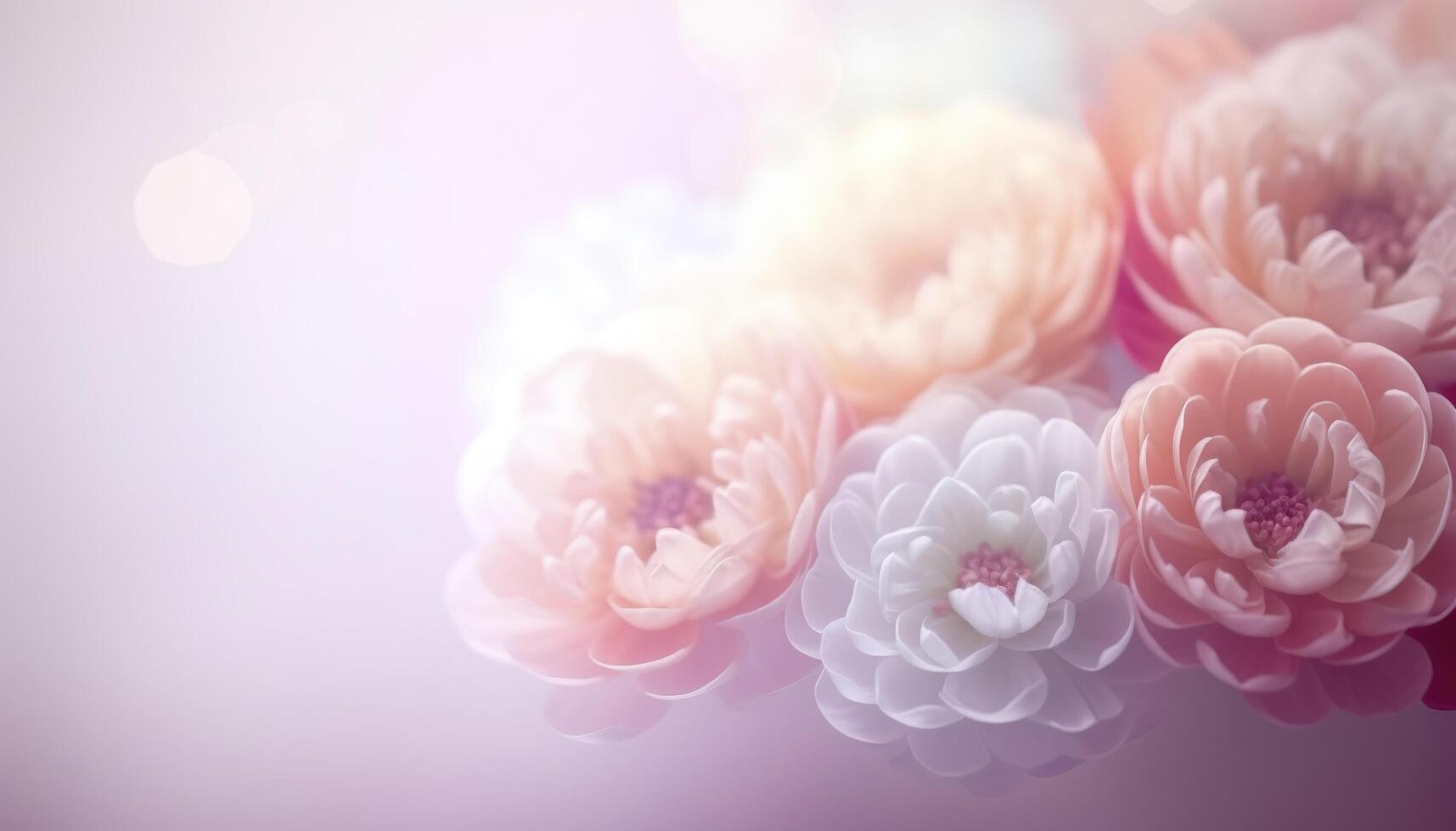 Soft dreamy sweet flower for love romance background, photo
