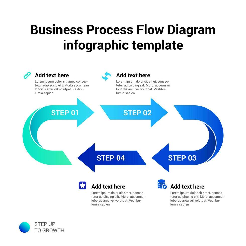 Process Flow Diagram Infographic vector