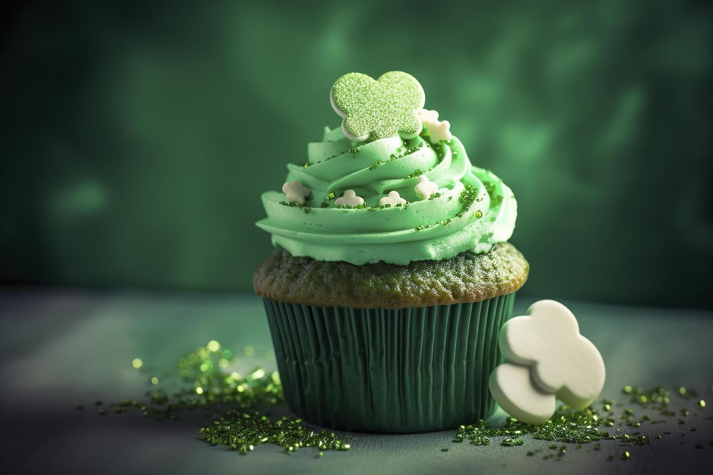 Saint Patrick's Day green cupcake , photo