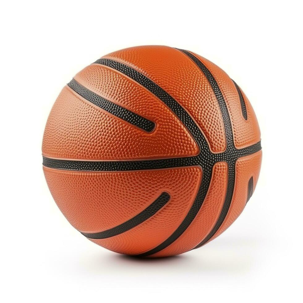 Basketball isolated on white background, generate ai photo