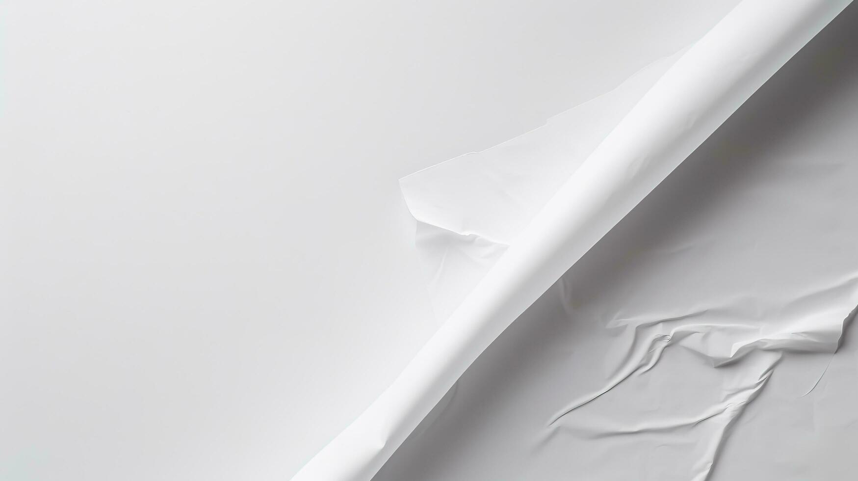 White crumpled paper texture background. Crumpled paper ball isolated on white with clipping path. abstract background of crumpled white paper, generate ai photo
