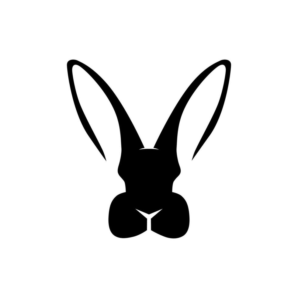 rabbit head vector logo
