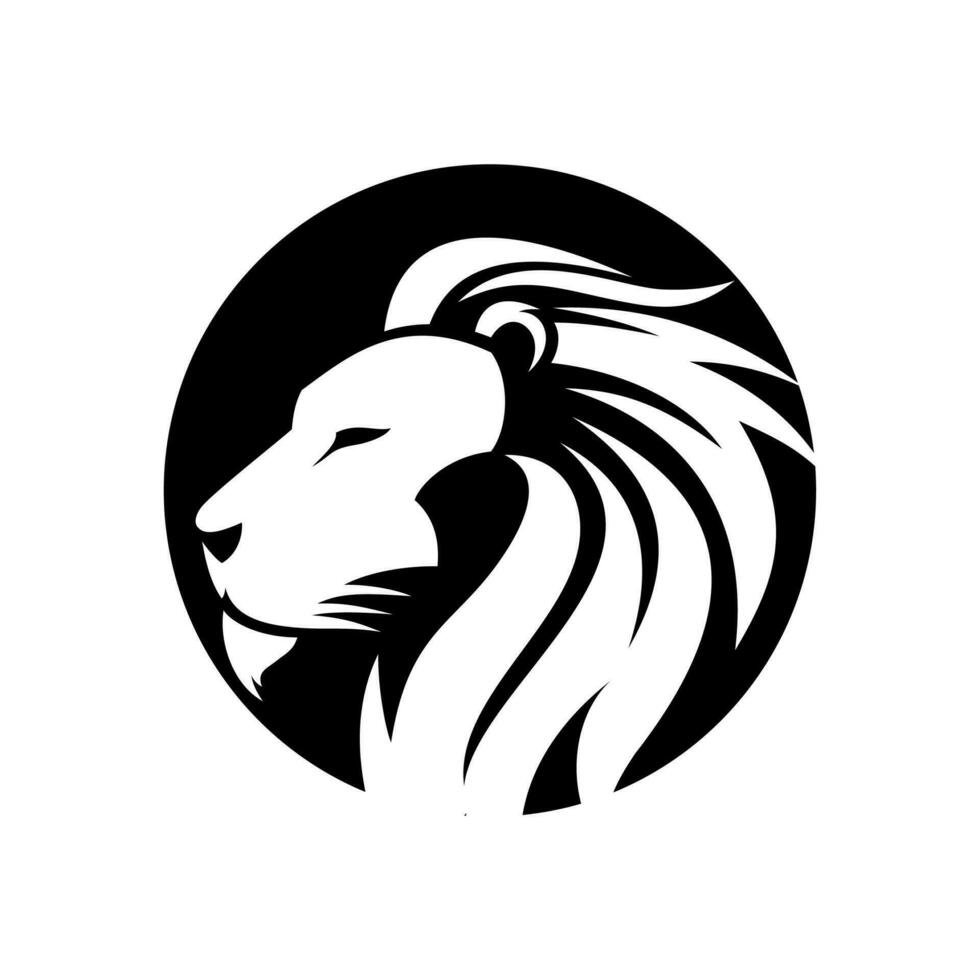 lion head vector logo template
