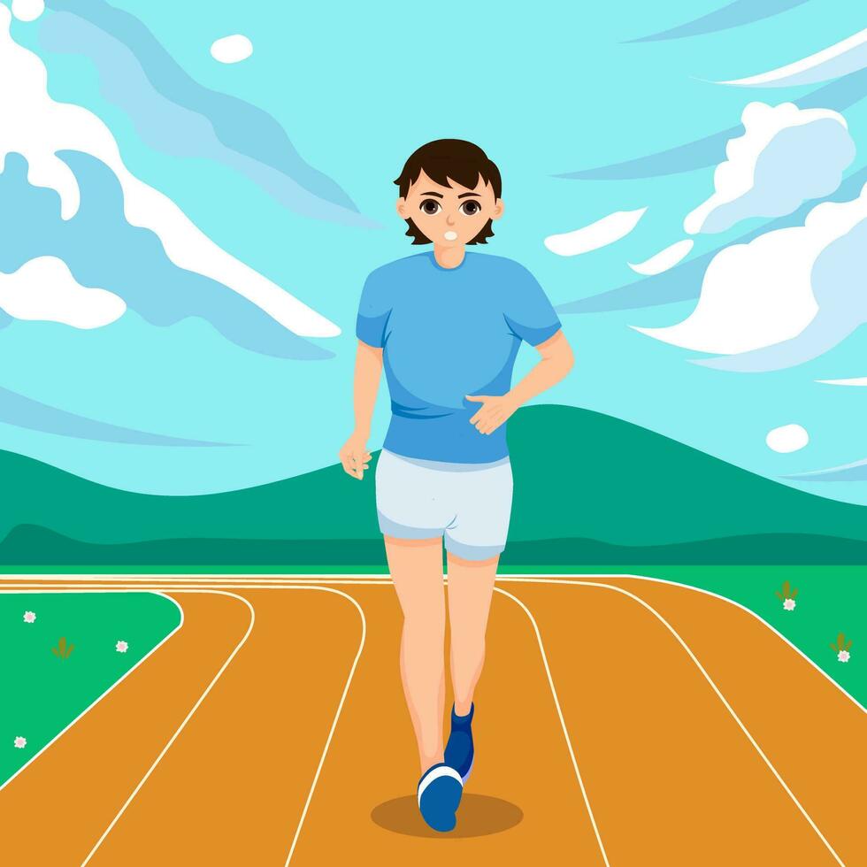 deporte rutina de ejercicio plano diseño ilustración vector