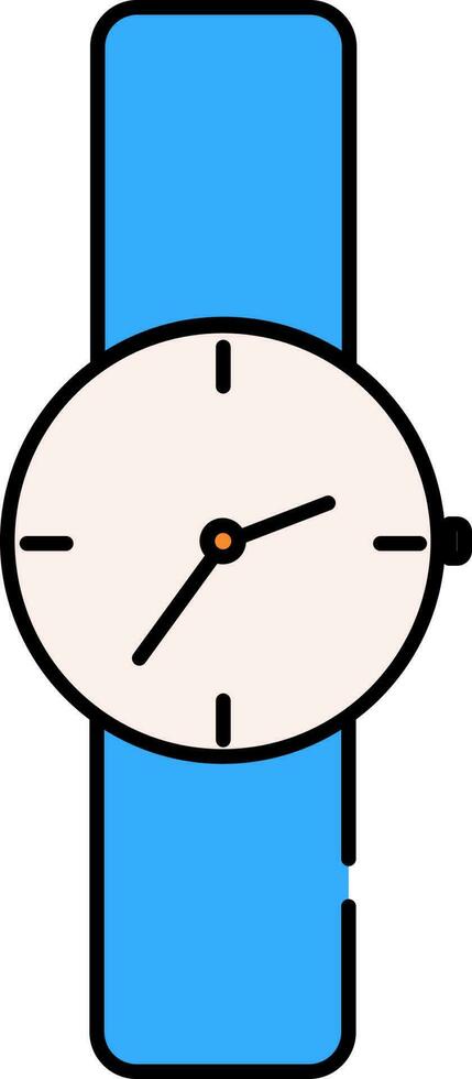 Wrist Watch Icon In Blue And Pink Color. vector