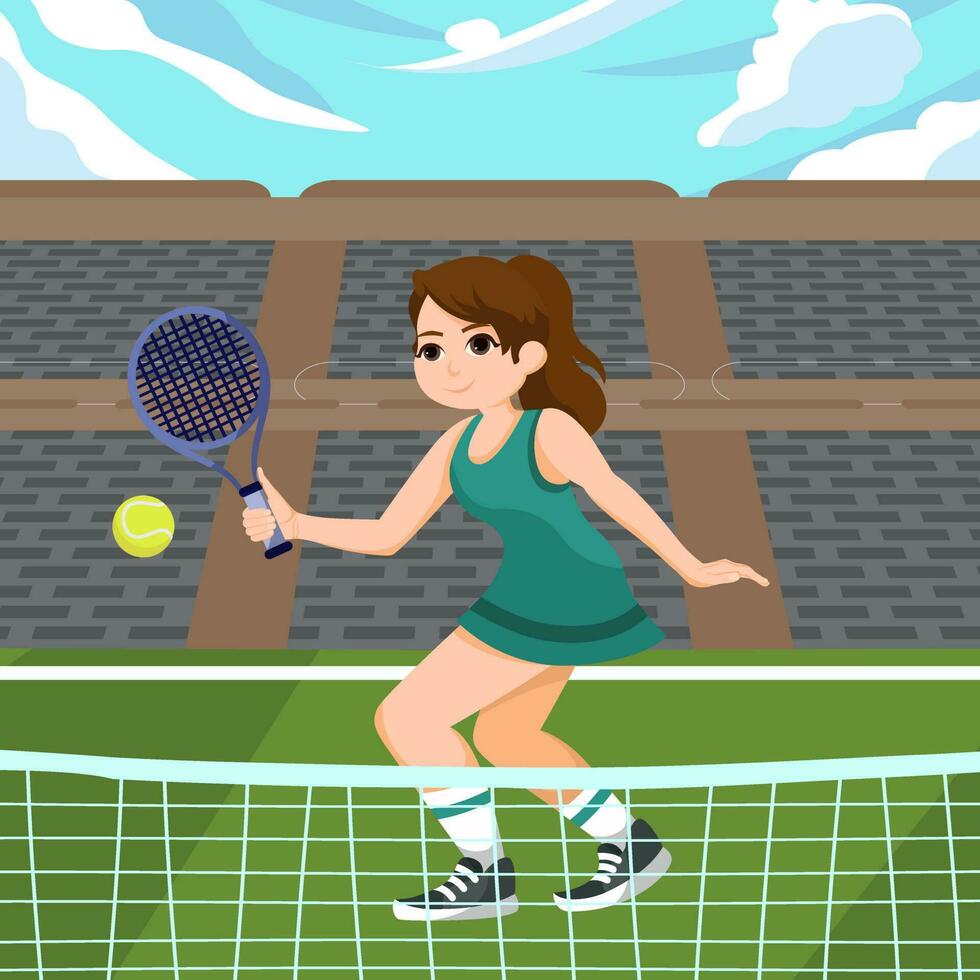 tenis deporte plano diseño ilustración vector