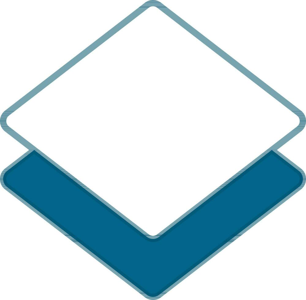 Layer Icon In White And Blue Color. vector