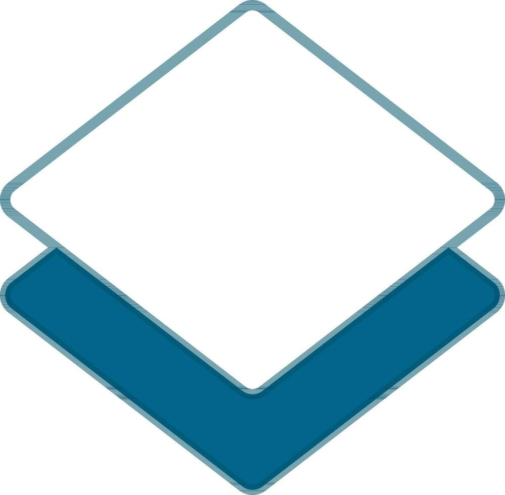 Layer Icon In White And Blue Color. vector