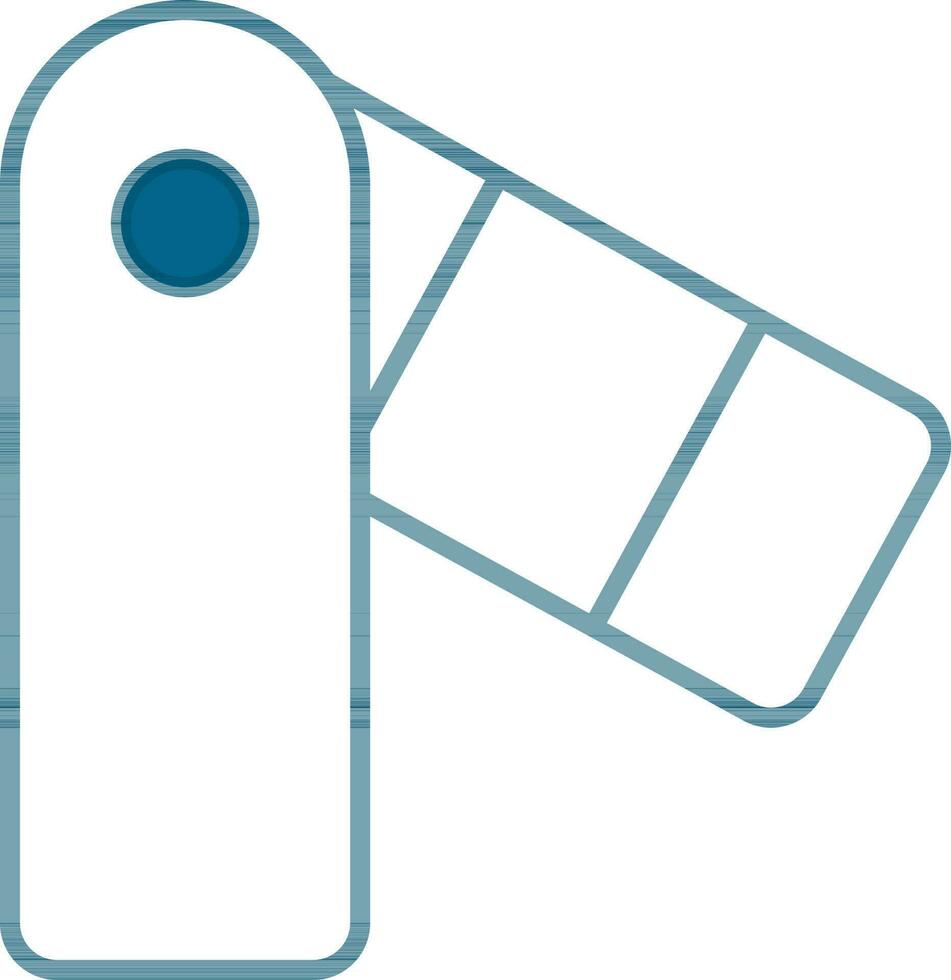 Pantone Icon In White And Blue Color. vector