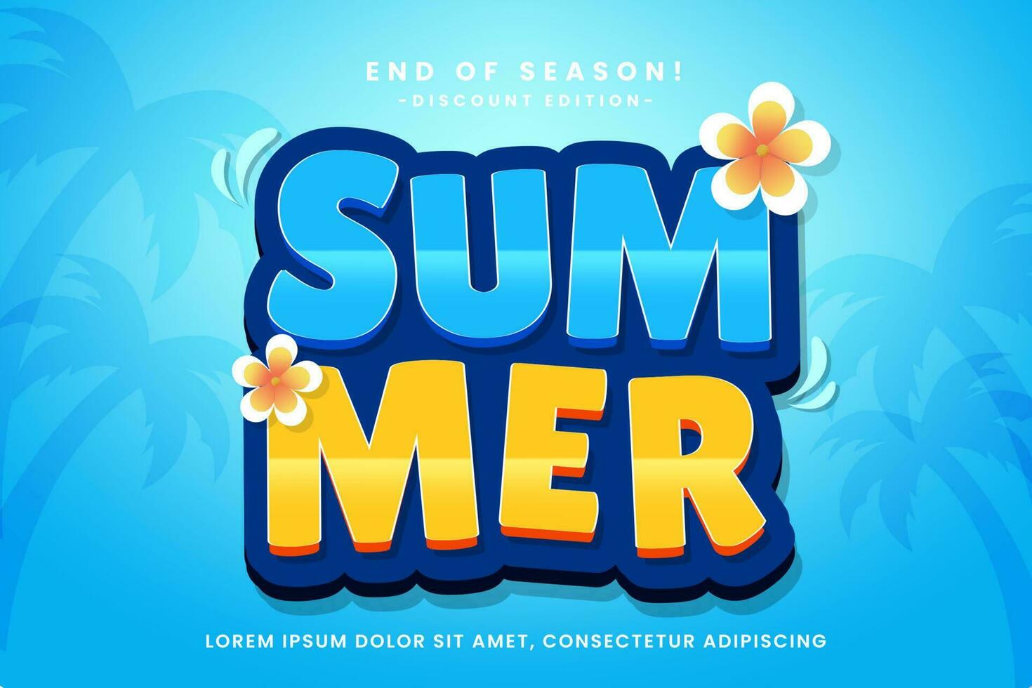 Summer Event Vector Text Effect Editable