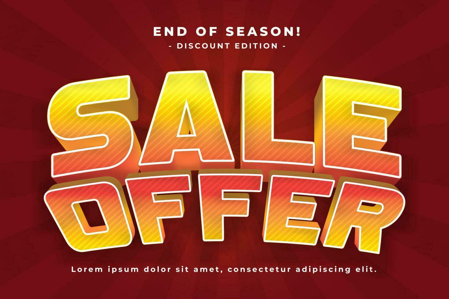 Sale Big Promo Text Effect vector
