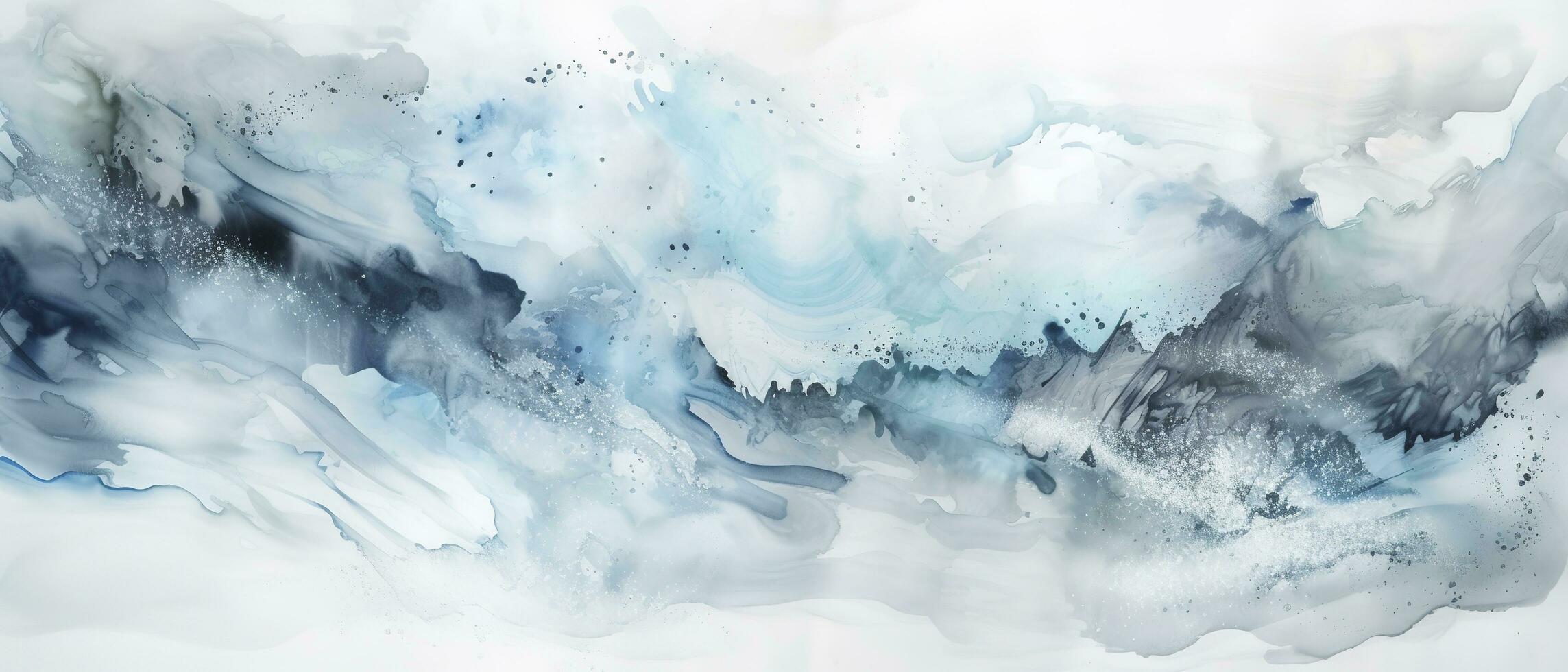 Hand painted blue sky watercolor abstract colorful background , generate ai photo