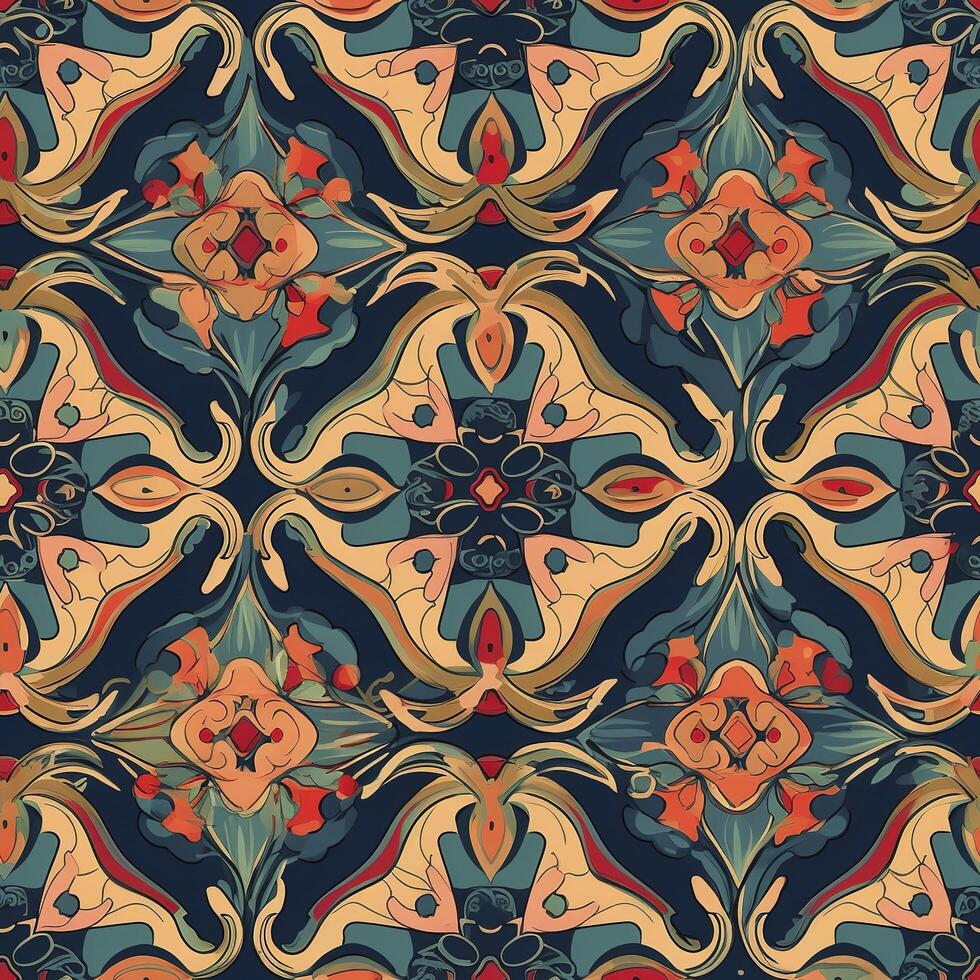 specify Pattern Painting, abstract watercolor patterns, and seamless patterns. Modern stylish abstract texture. Seamless pattern with hand drawn, generate ai photo