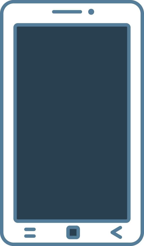 Isolated Smartphone Icon In Blue And White Color. vector